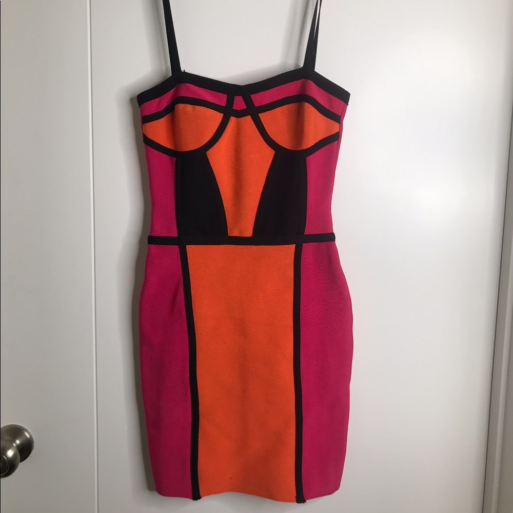 Color block bandage dress
